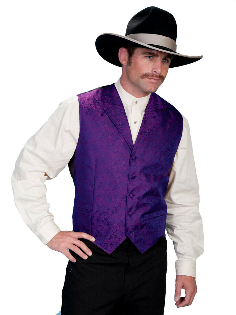Scully Men's Cream Polyester Paisley Vest RW093