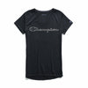 Champion Women's Authentic Wash V-Neck Tee, Colorblock Logo W0821G 549933