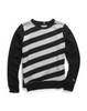 Champion Women Heritage Fleece Asymmetrical Stripe Crew W3130