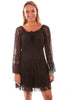 Scully Honey Creek Women's Lace Dress Ivory Drawstring Neck HC81