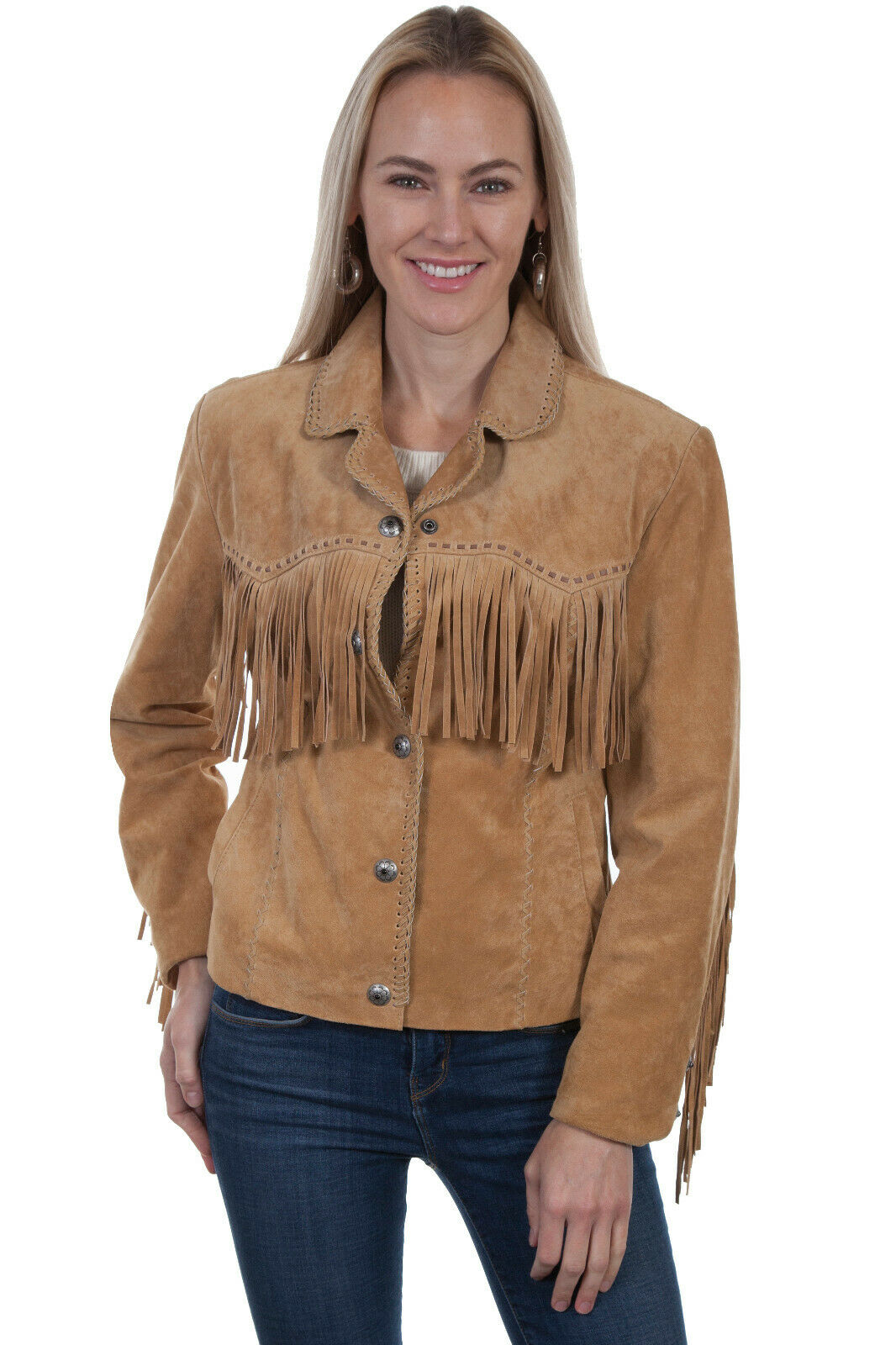 Scully Women's Suede Snap Fringe Jacket L1016