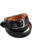 Men's Leather Dress Belt with Nickel Brushed Buckle BP01