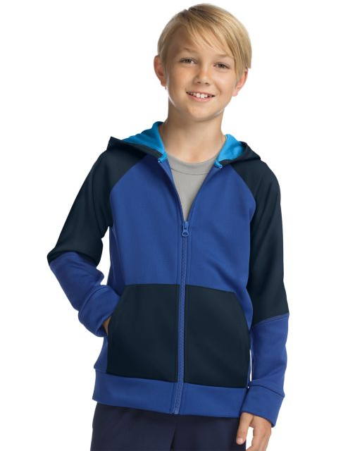 Hanes Sport™ Boy's Tech Fleece Full Zip Hoodie OD257