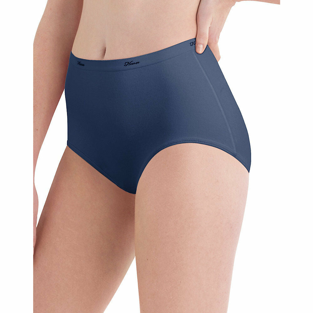 Hanes Women's Cotton Briefs with Cool Comfort™ Fashion Assorted 6-Pack PP40FA