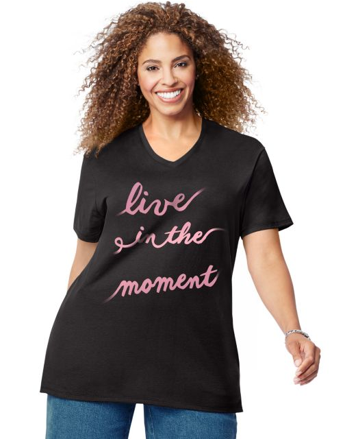 JMS Live In The Moment Short Sleeve Graphic Tee GTJ181 Y07191