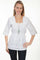 Scully Womens White Silk Blend Lace 3/4 Sleeve Blouse PSL-179