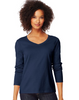 Hanes Women's Long-Sleeve V-Neck T-Shirt O9142