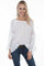 Scully Women's White Hi/Lo Long Sleeve Blouse HC352