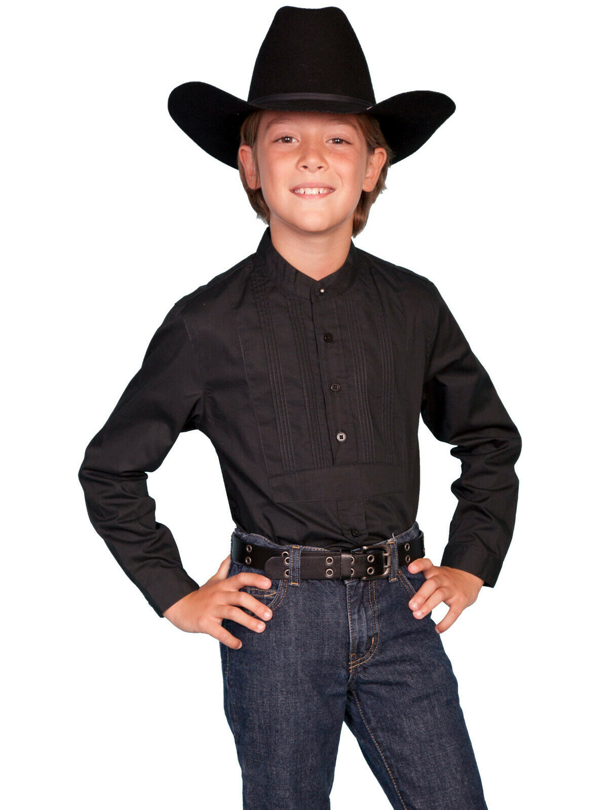 Scully Rangewear Boys Cotton Long Sleeve Tuxedo Front Shirt RW032K
