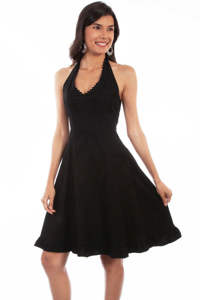 Cantina by Scully Scully Cantina Halter Dress with Ruffle Trim PSL-053