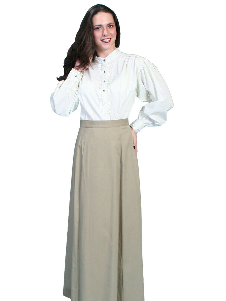 Scully RangeWear Women's 100% Cotton Pleated Full Length Five Gore Skirt RW530