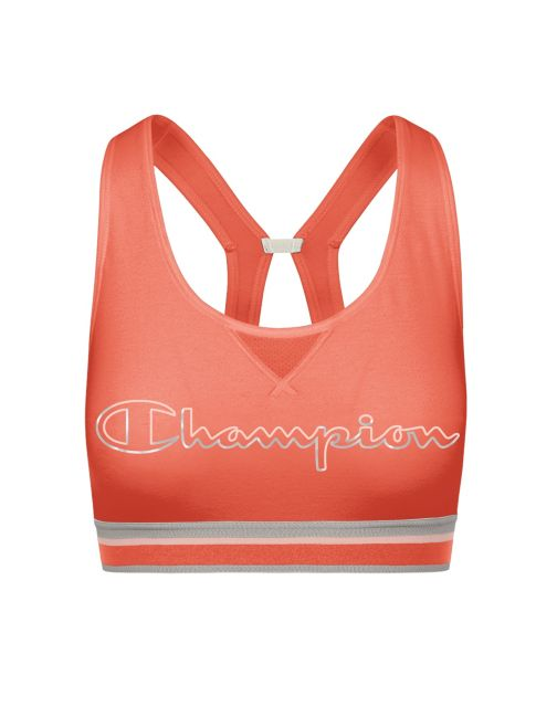 Champion The Authentic Print Sports Bra, Metallic Logo B1429G 549942