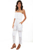 Scully Womens White 100% Cotton Tube Top Romper PSL-237