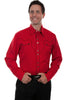 Scully Men's Shirt Western Poly Blend Candy Cane Piping Long Sleeve P-726