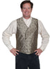 Scully Rangewear Men's Polyester Paisley Scroll Double Breasted Vest RW227BX