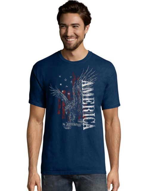 Hanes Men's Eagle America Graphic Tee GT49 Y06043