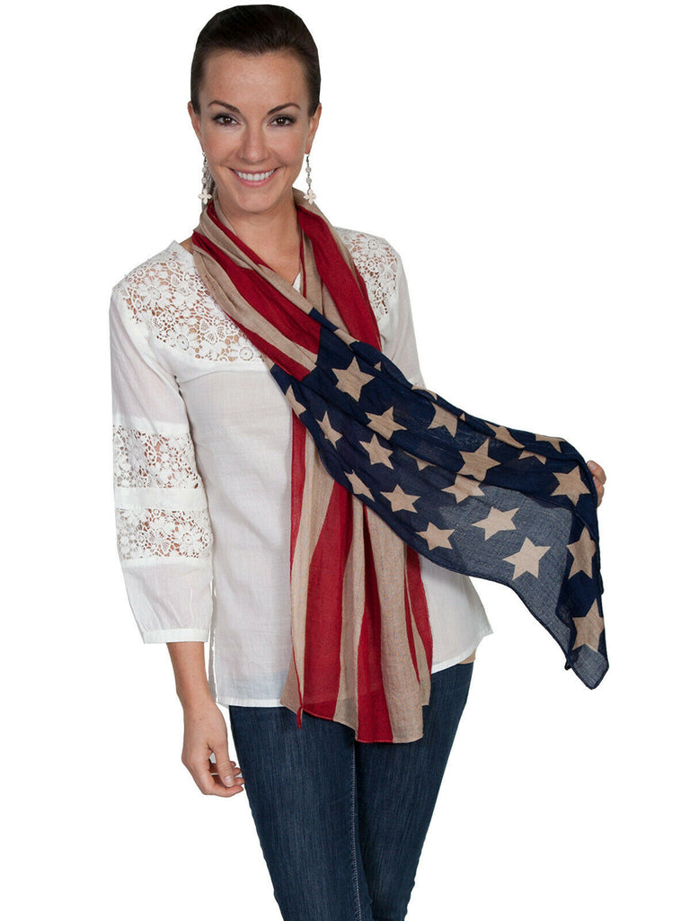 Scully Ladies Flag Scarf HC46