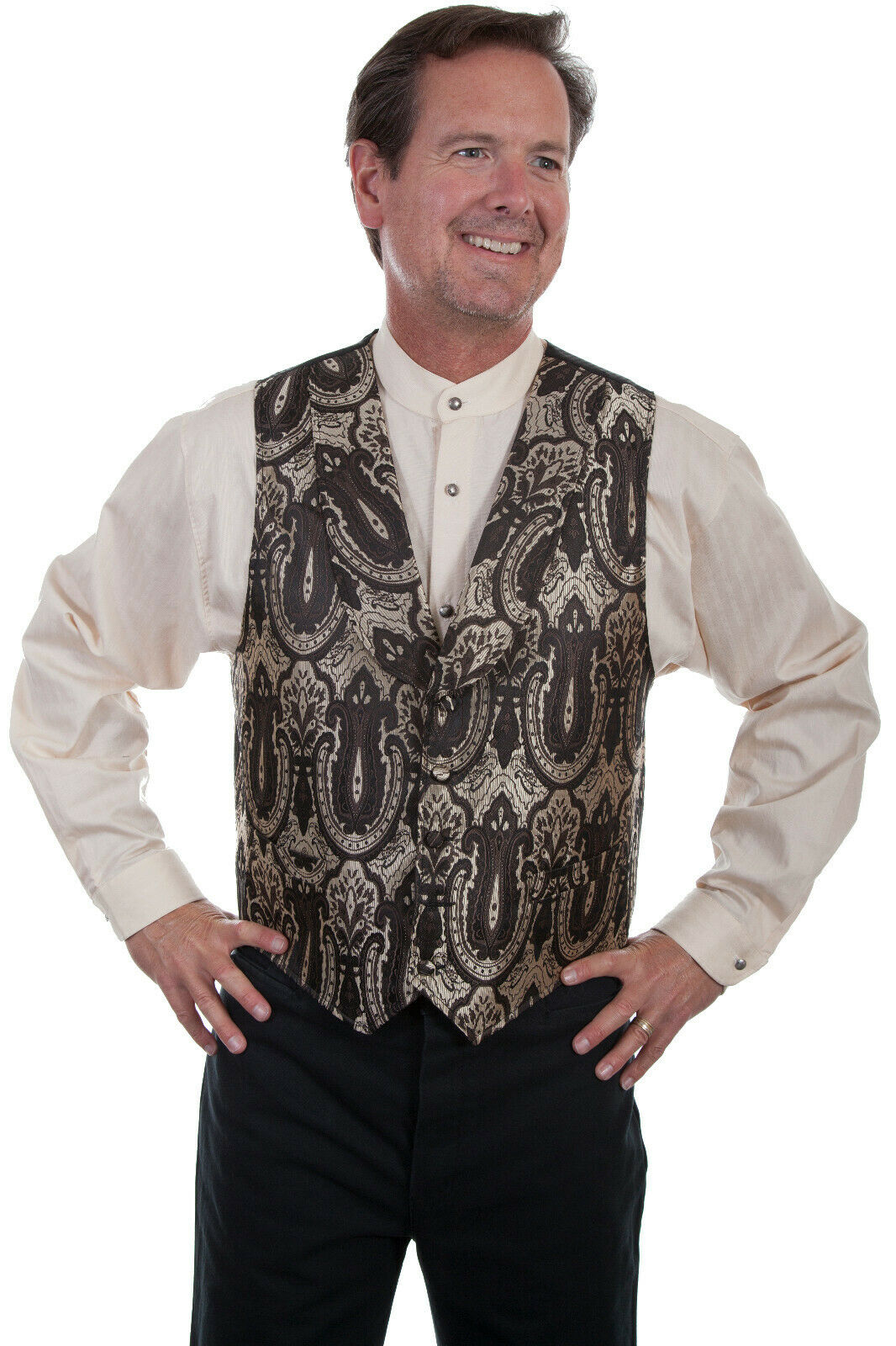 Scully Men's Shawl Collar Vest 3X-4X RW283X