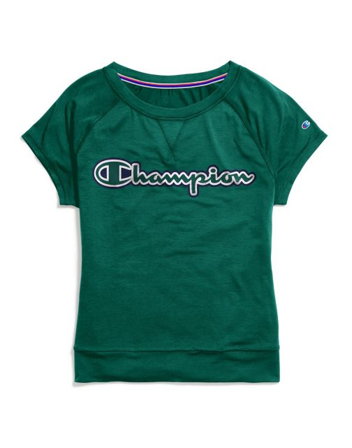 Champion Women's Tee, Script Logo W4899G 550250