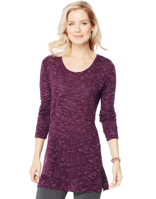 Women's Hanes Lightweight Space-Dye Vented Tunic O9300
