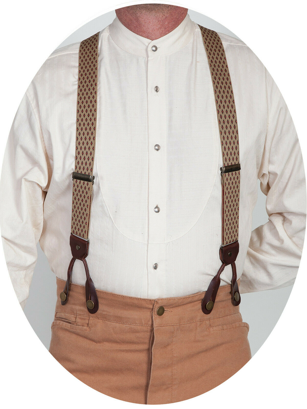 Scully Rangewear Elastic Steel Diamond Suspenders RW243S