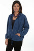 Scully Womens Dark Blue 100% Cotton Zip Front Hoodie PSL-242