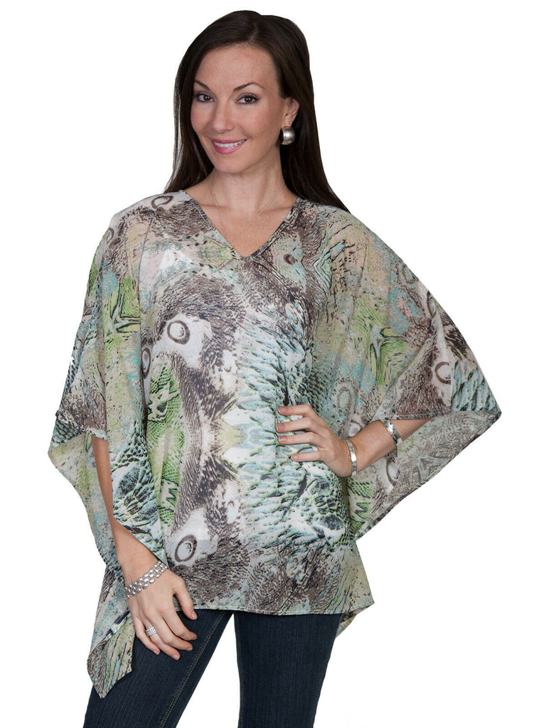 Scully Printed Kaftan Blouse - Multicolor E80