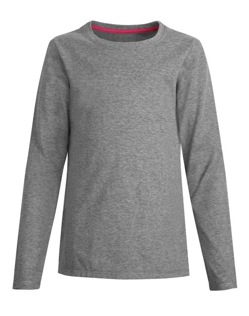 Hanes Girls' Long-Sleeve Crewneck T-Shirt OK123