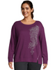 JMS French Terry Side Zip Graphic Crew Sweatshirt OJ943