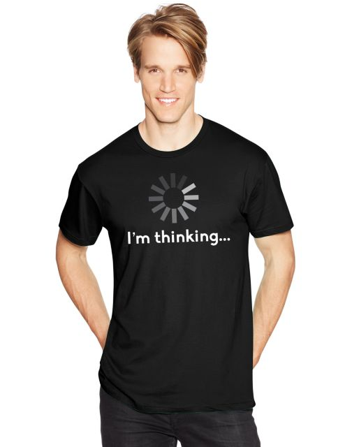 Hanes Men's I'm Thinking Graphic Tee GT49 Y06382