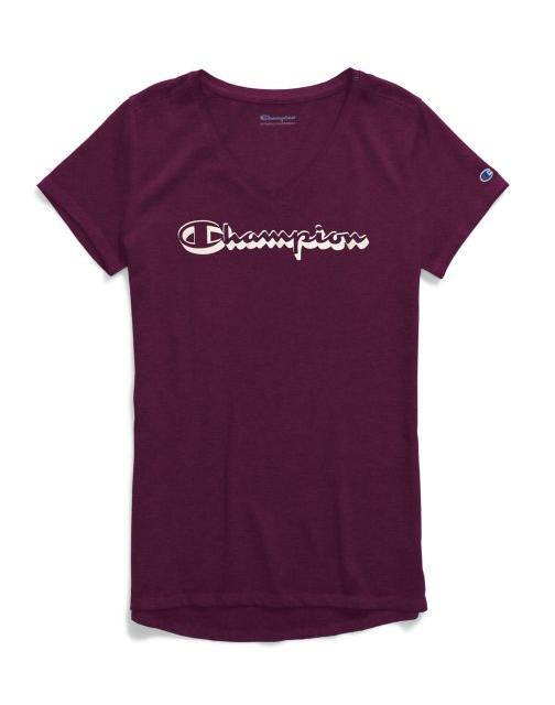 Women's Authentic Wash V-Neck Tee, Shadow Logo