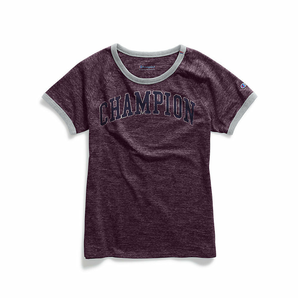 Champion Women Heritage Ringer Tee-Collegiate Crackle W9843G 549710