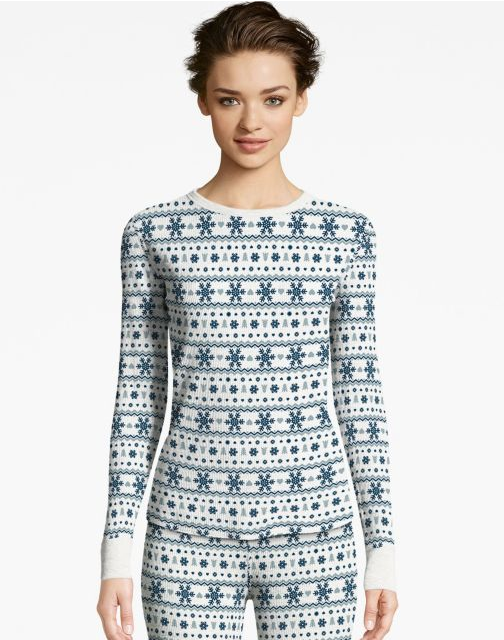 Hanes Women's X-Temp™ Thermal Printed Crew 25452