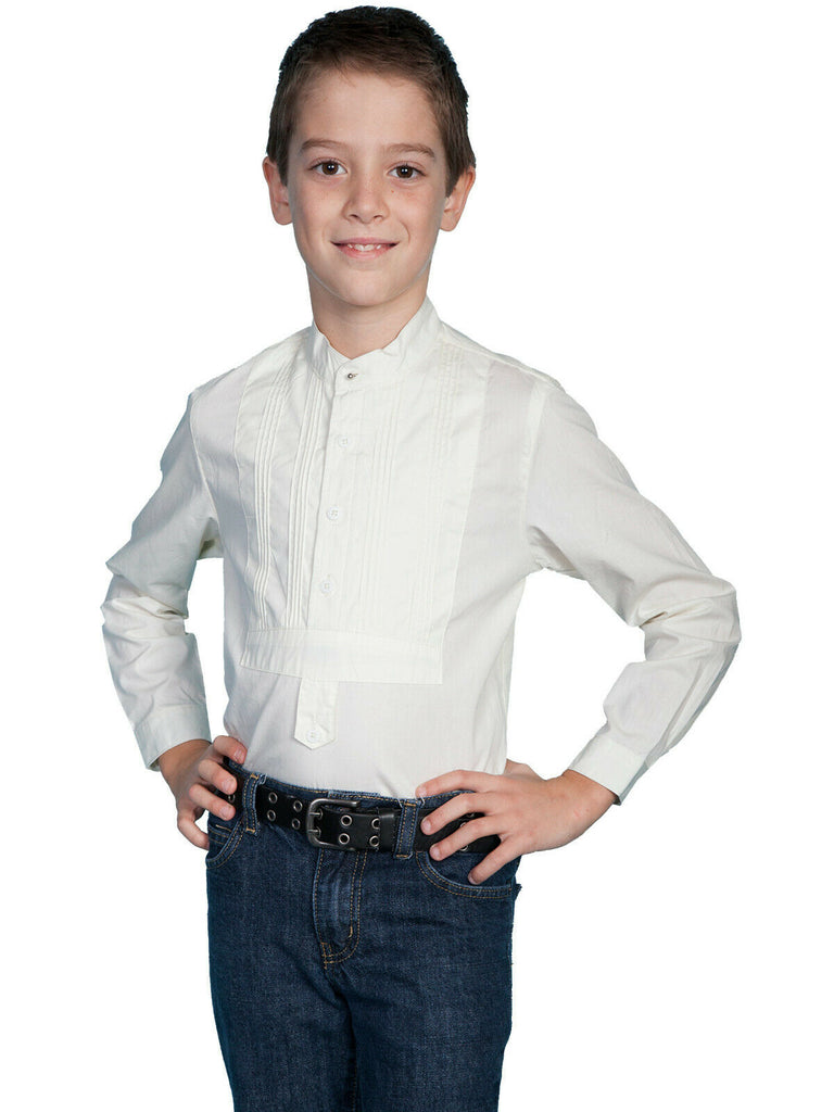 Scully Rangewear Boys Cotton Long Sleeve Tuxedo Front Shirt RW032K