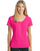 Hanes Women's Slub Jersey Shirred V-Neck O9253
