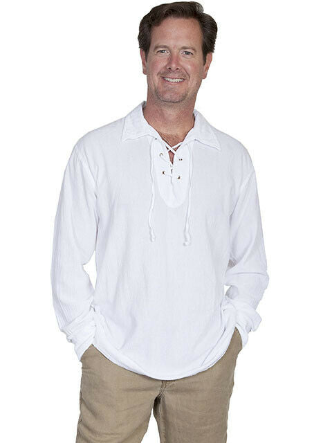 Cantina by Scully Men's Scully Cantina Lace Up Front Shirt CM8