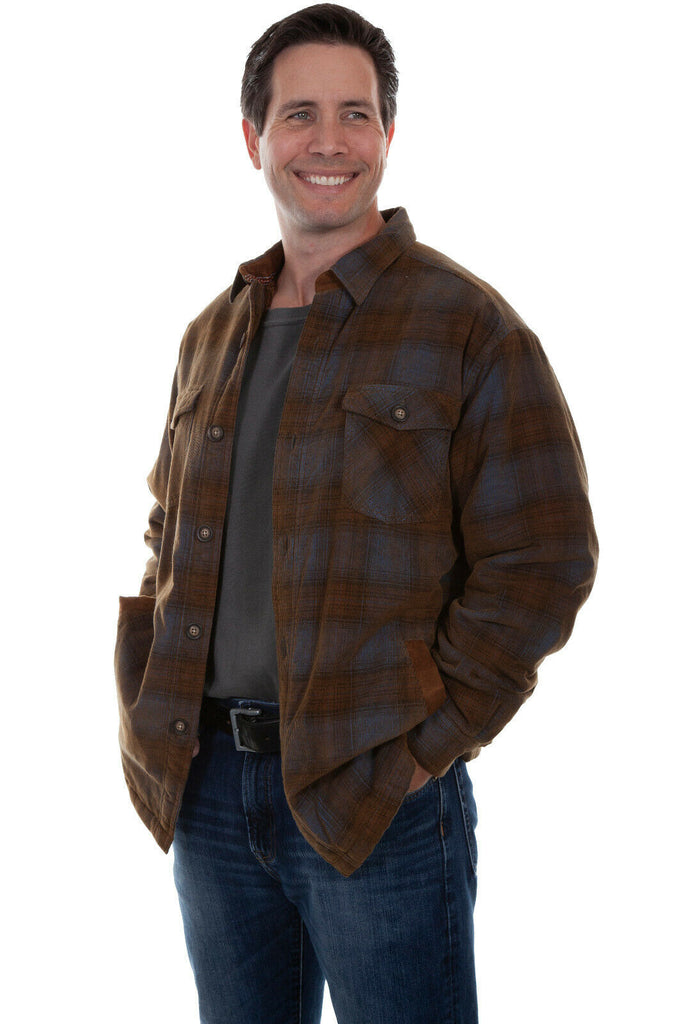 Scully Men's Western Plaid Long Sleeve Shirt TR-103
