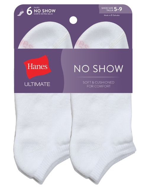 Hanes Ultimate™ Women's No-Show Socks 6-Pack UC106