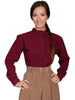 Scully RangeWear Women's 100% Cotton Embroidered Inset Long Sleeve Blouse RW578