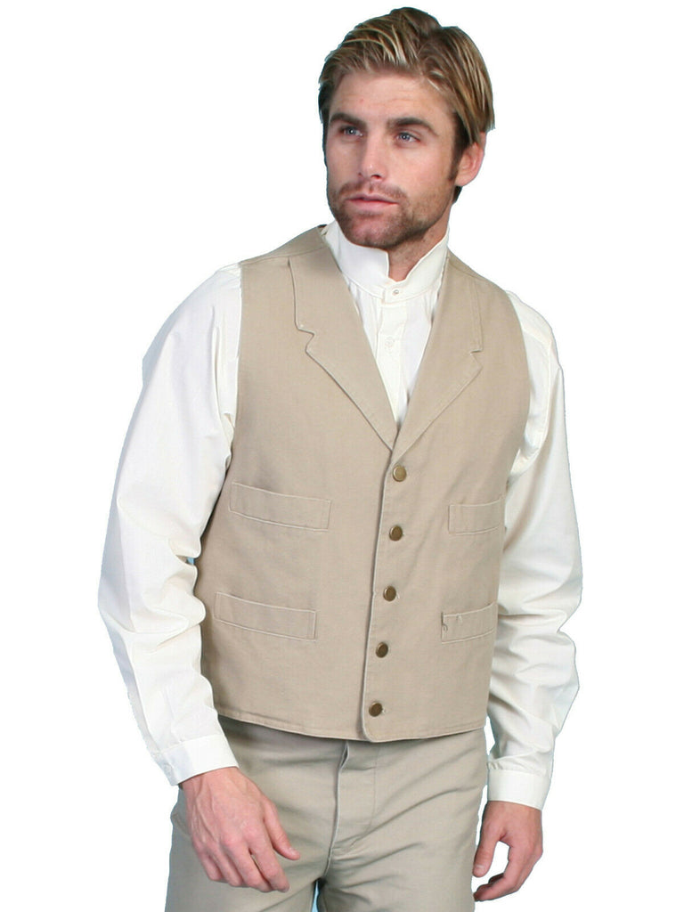 Scully Rangewear Men's 100% Cotton Canvas Western Vest Big & Tall RW041X