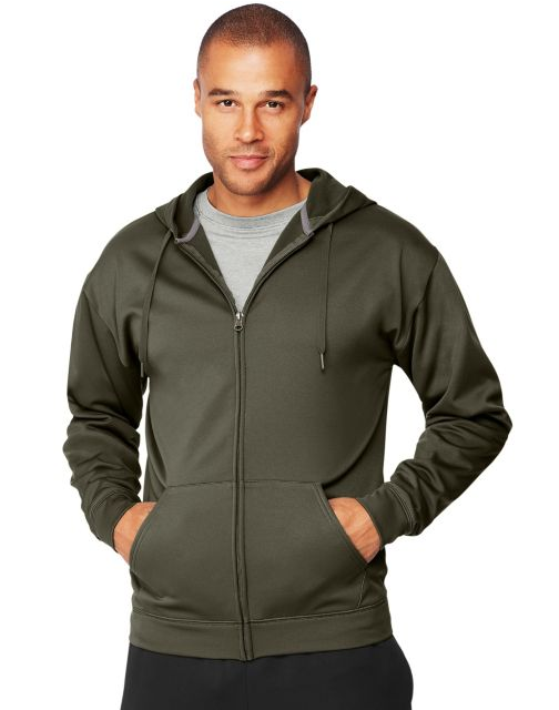 Hanes Sport™ Men's Performance Fleece Zip Up Hoodie O6213