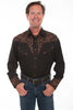 Scully Men's Western Scrolled Embroidered Shirt P-884