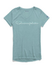 Champion Women's Authentic Wash V-Neck Tee, Colorblock Logo W0821G 549933