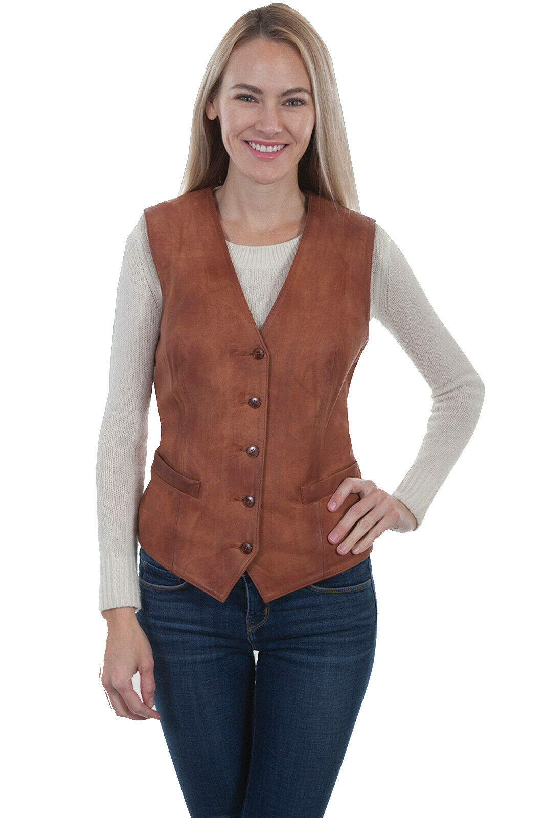 Scully Women's Leather Traditional Vest L1012