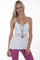 Scully Womens White 100% Cotton Soutache Tank Top  Scully Womens White PSL-185