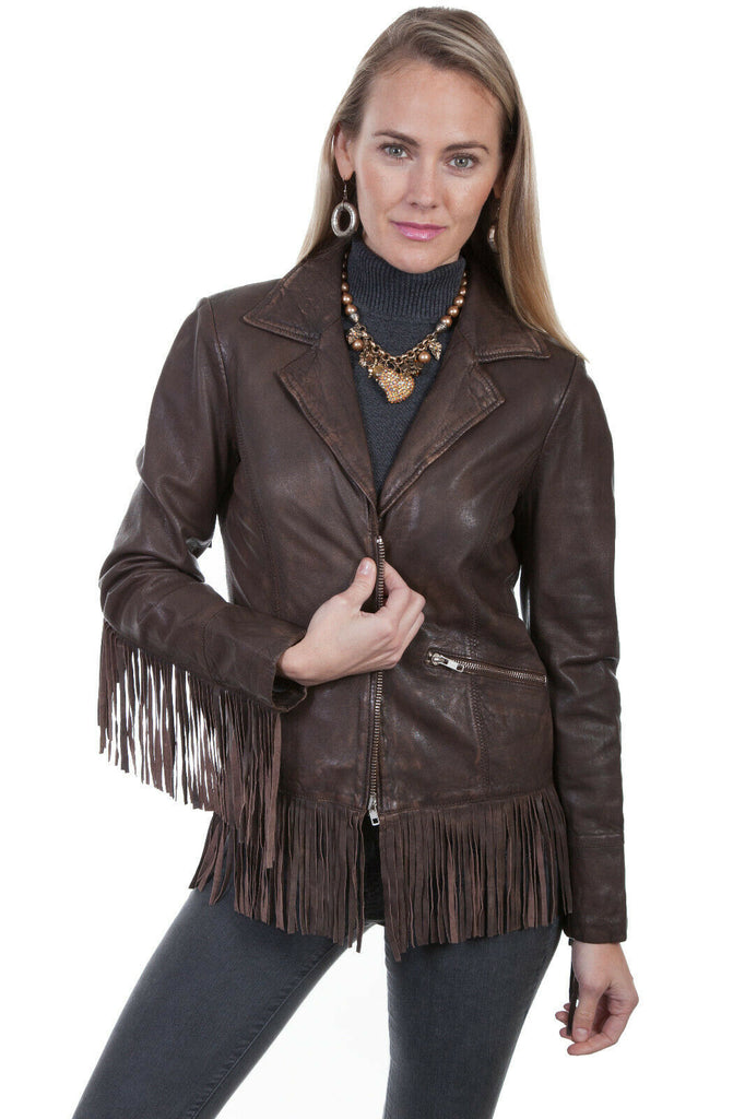 Scully Women's Leather Fringe Zip Jacket L221