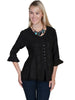 Scully Women's Blouse Embroidered 3/4 Sleeve HC67