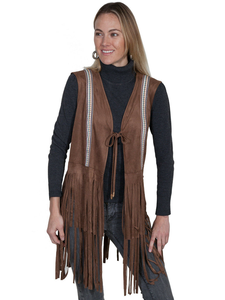 Scully Women's Long Fringe Vest HC250