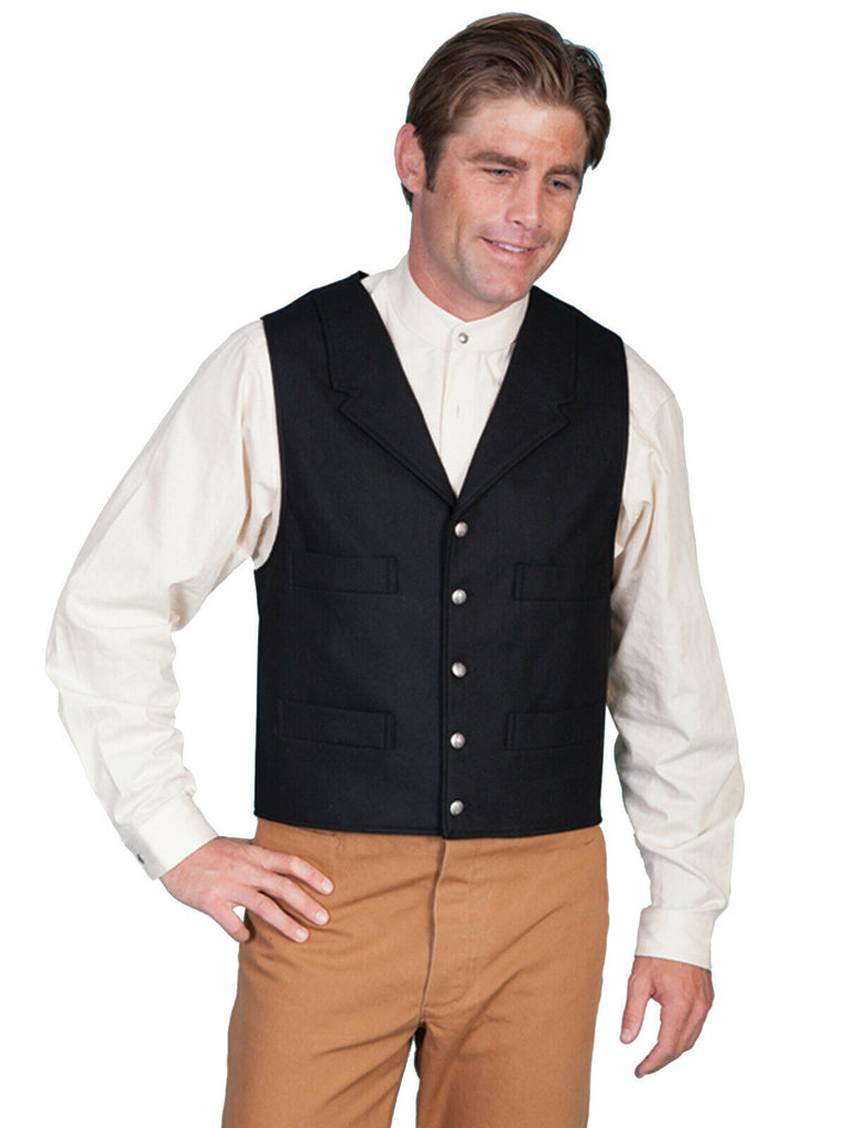 Scully Men's Wahmaker Classic Notched Lapels Vest Poly Blend 541004