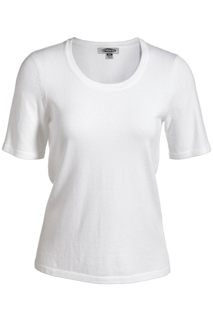 Women's Short Sleeve Scoop Neck Sweater 7055